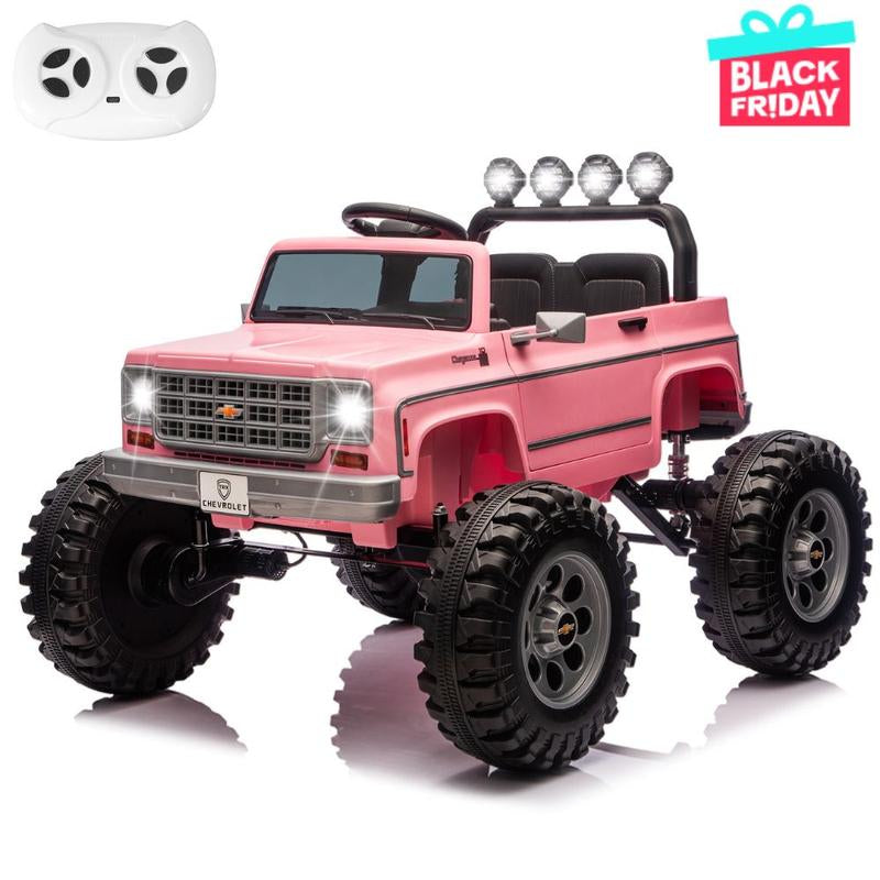 Chevrolet Cheyenne Licensed 24V Ride on Toys, MUKIDY 400W Electric Car for Kids, Power Truck Wheels with Remote, Bluetooth Music, USB, LED Lights