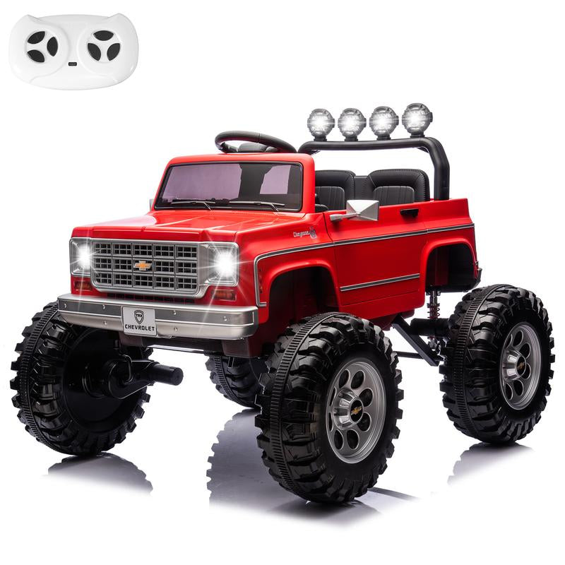 Chevrolet Cheyenne Licensed 24V Ride on Toys, MUKIDY 400W Electric Car for Kids, Power Truck Wheels with Remote, Bluetooth Music, USB, LED Lights