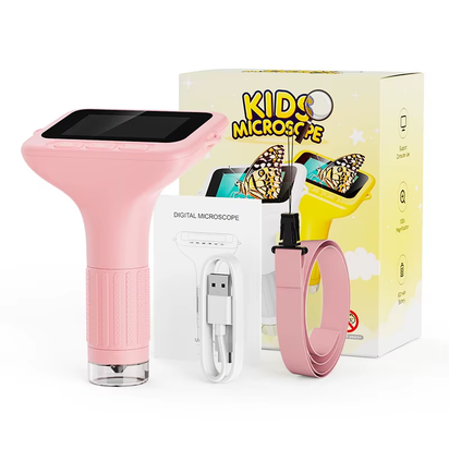 Microscope for Kids 3-Inch Eye-Protection LCD Screen Digital Microscope Scientific Educational Toys Gifts for Christmas Birthday