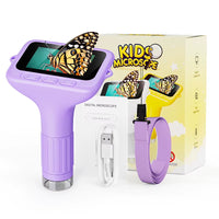 Microscope for Kids 3-Inch Eye-Protection LCD Screen Digital Microscope Scientific Educational Toys Gifts for Christmas Birthday