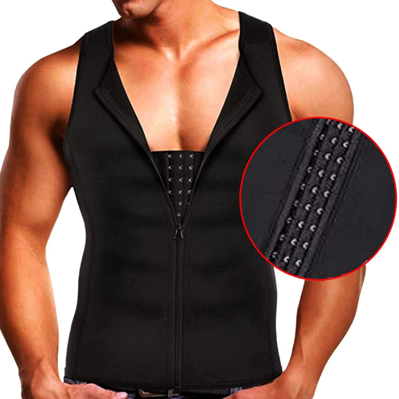 Men's Compression Vest for Enhanced Slimming and Sweat Enhancement, Tummy Control Undershirt and Waist Trainer