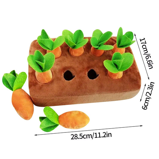 Innovative Dog Toys Snuffle Mat for Pet Carrot Toy Mat Plush Vegetable Field Pull Radish Carrot Kawaii Dog Interactive Toys