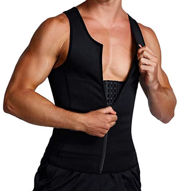 Men's Compression Vest for Enhanced Slimming and Sweat Enhancement, Tummy Control Undershirt and Waist Trainer