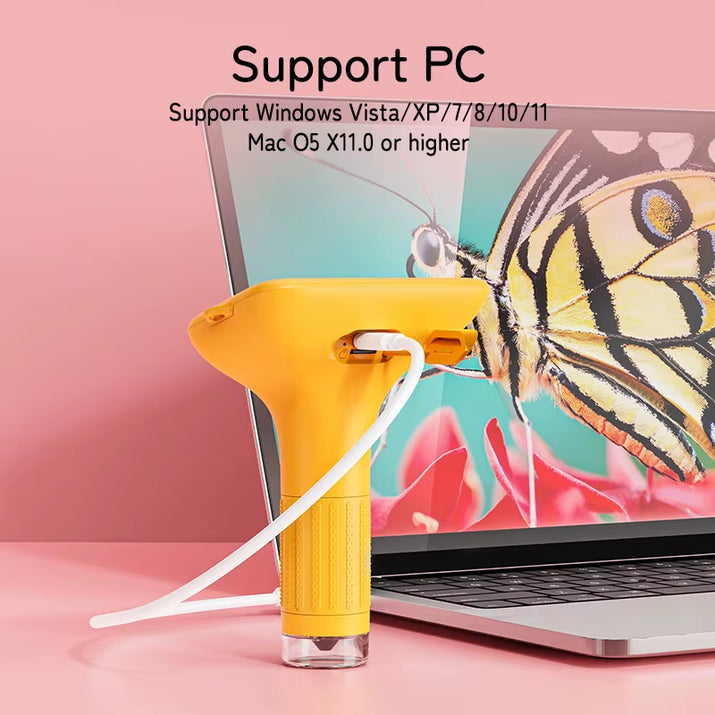 Microscope for Kids 3-Inch Eye-Protection LCD Screen Digital Microscope Scientific Educational Toys Gifts for Christmas Birthday