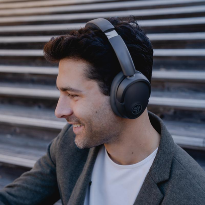 Jlab Jbuds Lux Active Noise Cancellation Wireless Bluetooth Headphones, Custom EQ, Over-Ear, Be Aware Safety Mode. Foldable, Iphone / Android, Wired