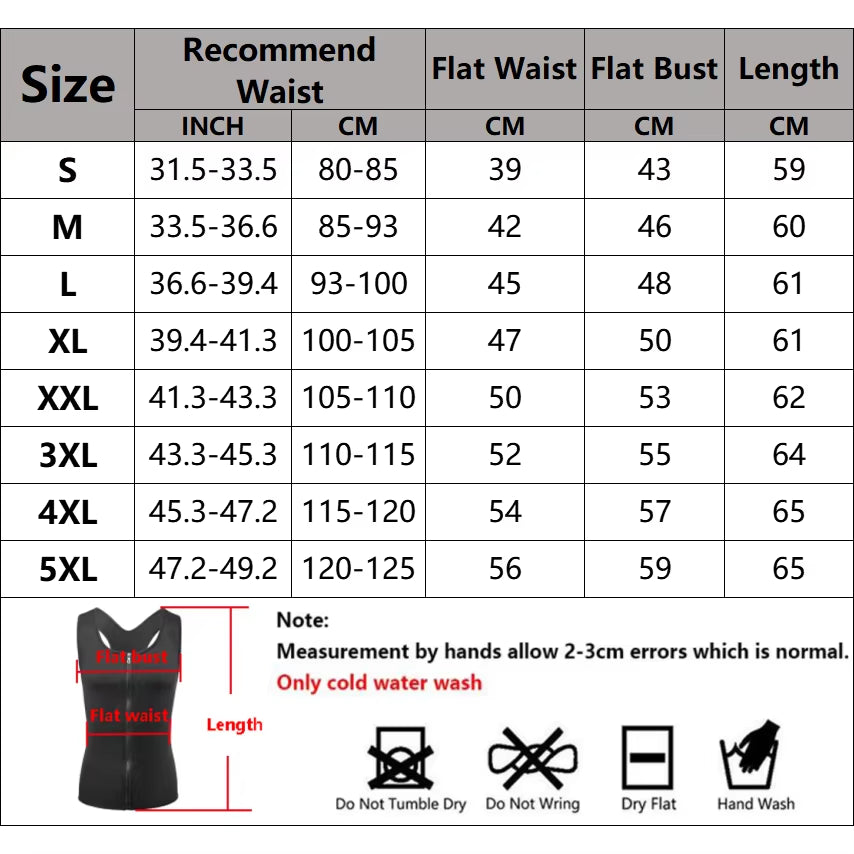Men's Compression Vest for Enhanced Slimming and Sweat Enhancement, Tummy Control Undershirt and Waist Trainer