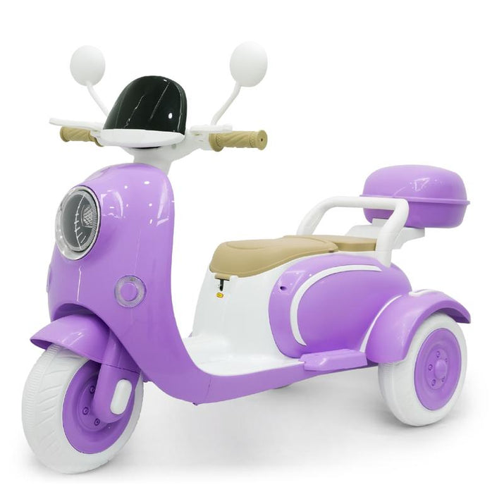HEIMILI Electric Kids Motorcycle with Storage,Electric Scooter for 3 Year Old,3-Wheel 12V Ride on Scooter for Kids, Motorcycle for Girls, Ideal Moped for Girls Ages 3-6