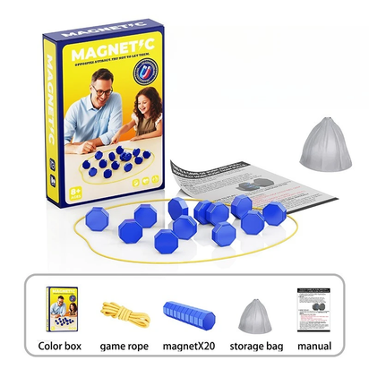 Magnetic Chess Board Game Interactive Magnet Stones Strategy Party Game for Family Kids Adults Portable Travel Desktop Play Set