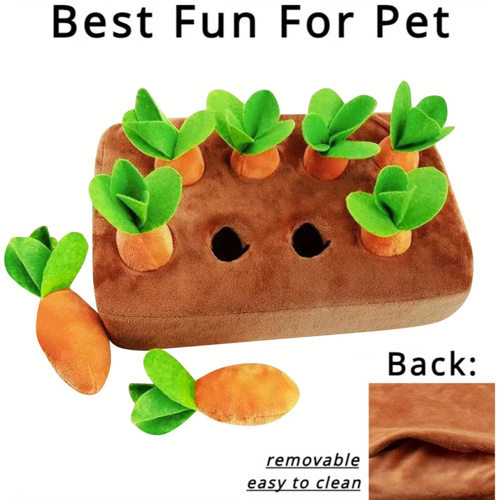 Innovative Dog Toys Snuffle Mat for Pet Carrot Toy Mat Plush Vegetable Field Pull Radish Carrot Kawaii Dog Interactive Toys