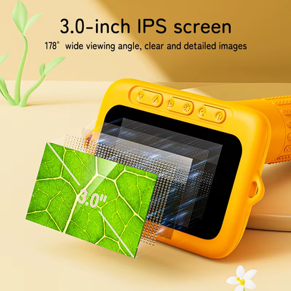 Microscope for Kids 3-Inch Eye-Protection LCD Screen Digital Microscope Scientific Educational Toys Gifts for Christmas Birthday