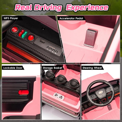 Chevrolet Cheyenne Licensed 24V Ride on Toys, MUKIDY 400W Electric Car for Kids, Power Truck Wheels with Remote, Bluetooth Music, USB, LED Lights