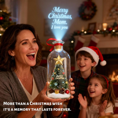 【Black Friday】Forever Voice Recordable Christmas Tree Bottle – Personalized Message Ornament That Saves Voices Forever – Heartfelt Christmas Gift for Mom, Kids, Friends & Loved Ones